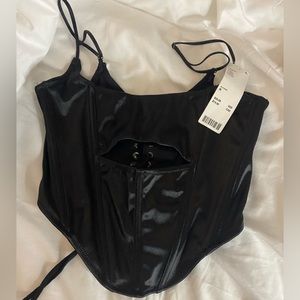Urban outfitters black corset top